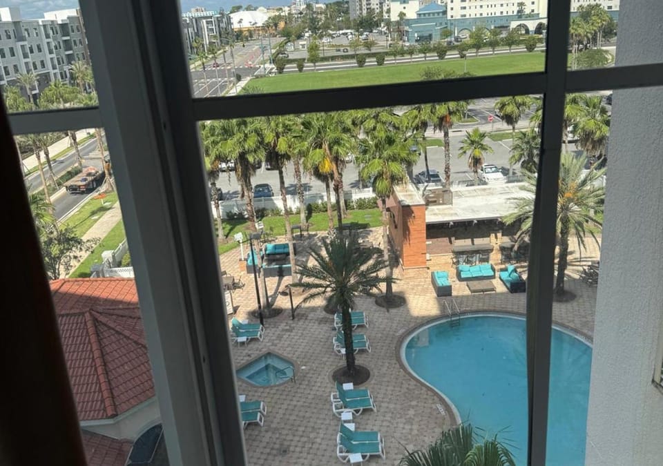 View (from property/room), Bedroom, Pool view