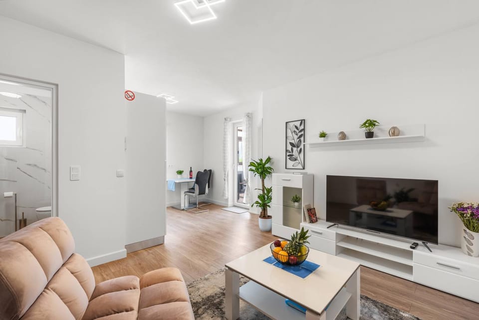 Living room, kitchen