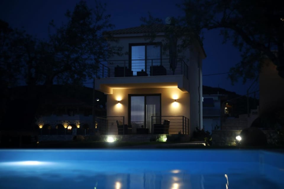 Property building, Night, Pool view, Swimming pool, Swimming pool