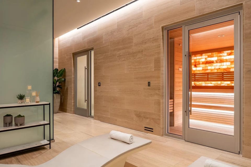 Sauna, Spa and wellness centre/facilities, Photo of the whole room, towels