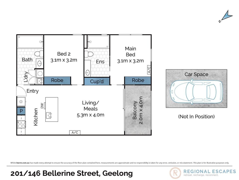 Retreat on Bellerine I 2BR Apartment I Geelong CBD Apartment in Geelong