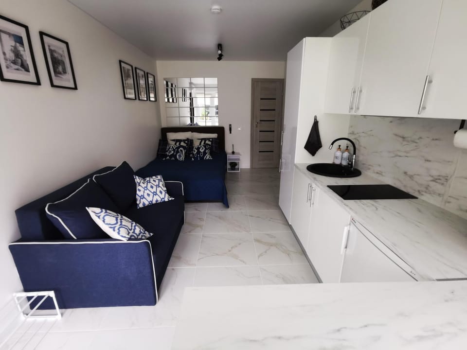 Kitchen or kitchenette, Living room, Seating area