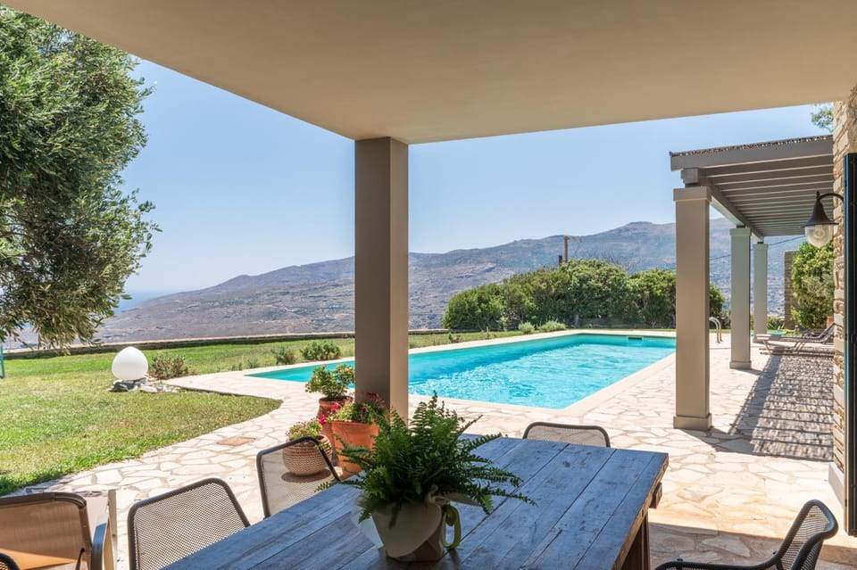 Property building, Living room, Swimming pool