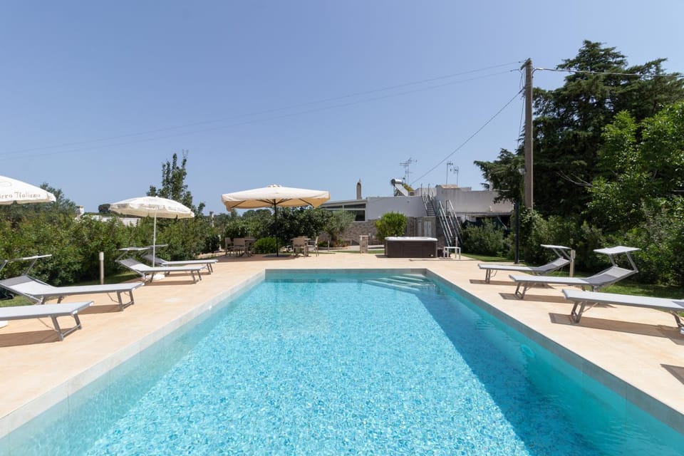Property building, Living room, Swimming pool