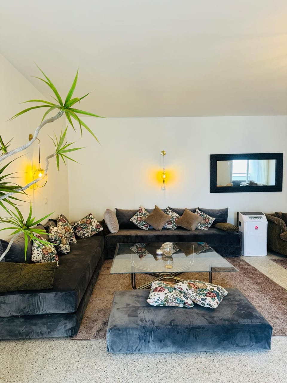 Living room, Seating area, heating, air conditioner