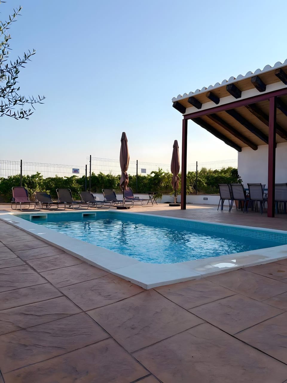 Property building, Living room, Swimming pool