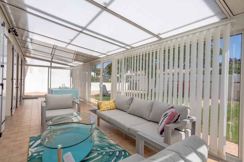 Property building, Living room, Swimming pool