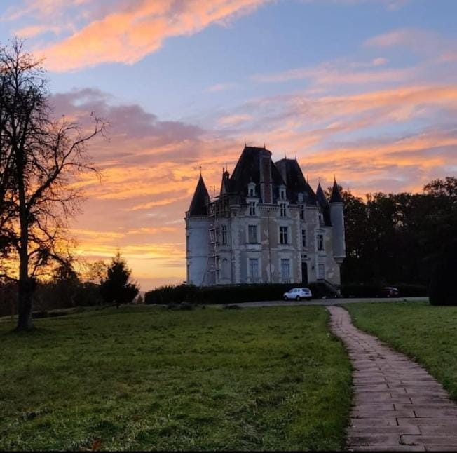 Property building, Natural landscape, Garden view, Sunset