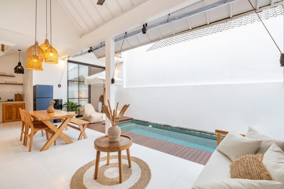 Living room, Seating area, Pool view, Swimming pool