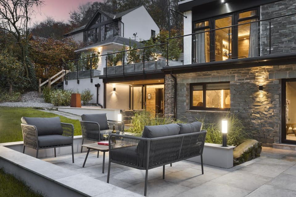 Property building, Patio, Night, Balcony/Terrace, Sunset