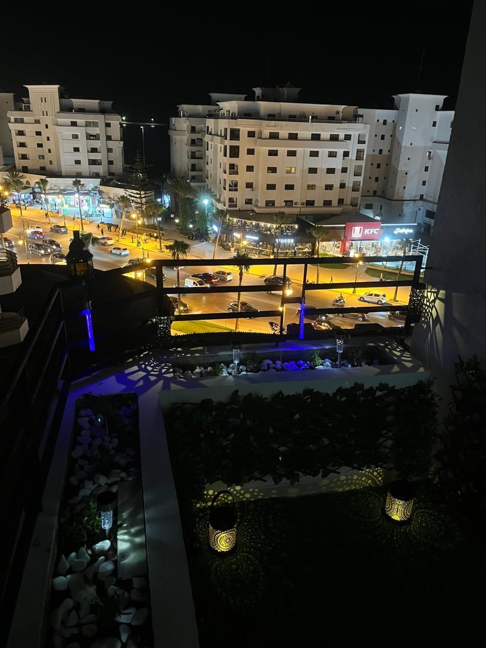 Night, City view, Sea view