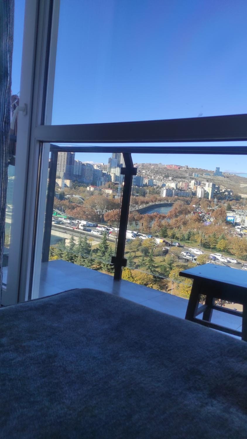 View (from property/room), Living room, Seating area, City view