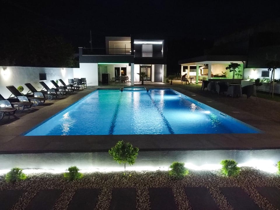 Night, Swimming pool, Swimming pool, sunbed