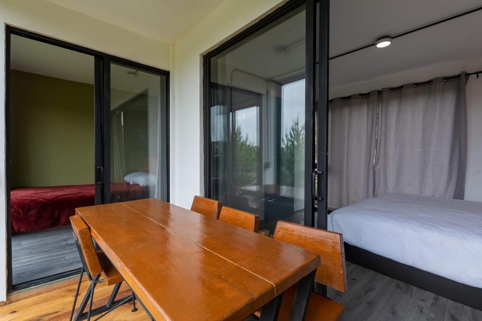 Bed, Seating area, Bedroom