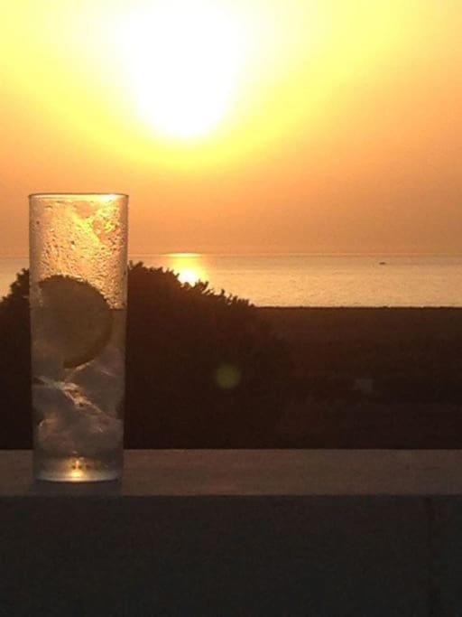 Natural landscape, Sea view, Sunset