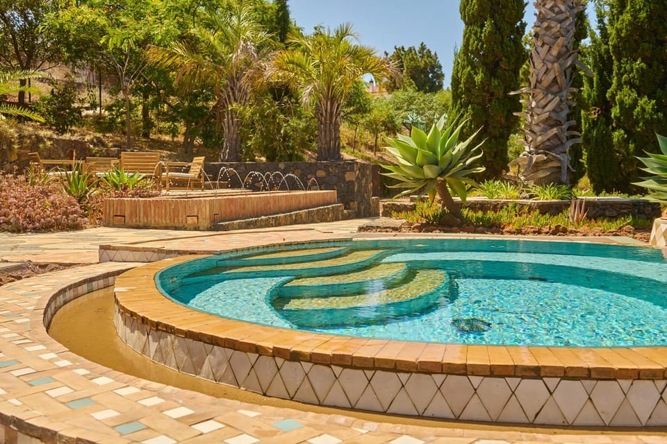 Spring, Day, Natural landscape, Garden, Garden view, Pool view, Swimming pool