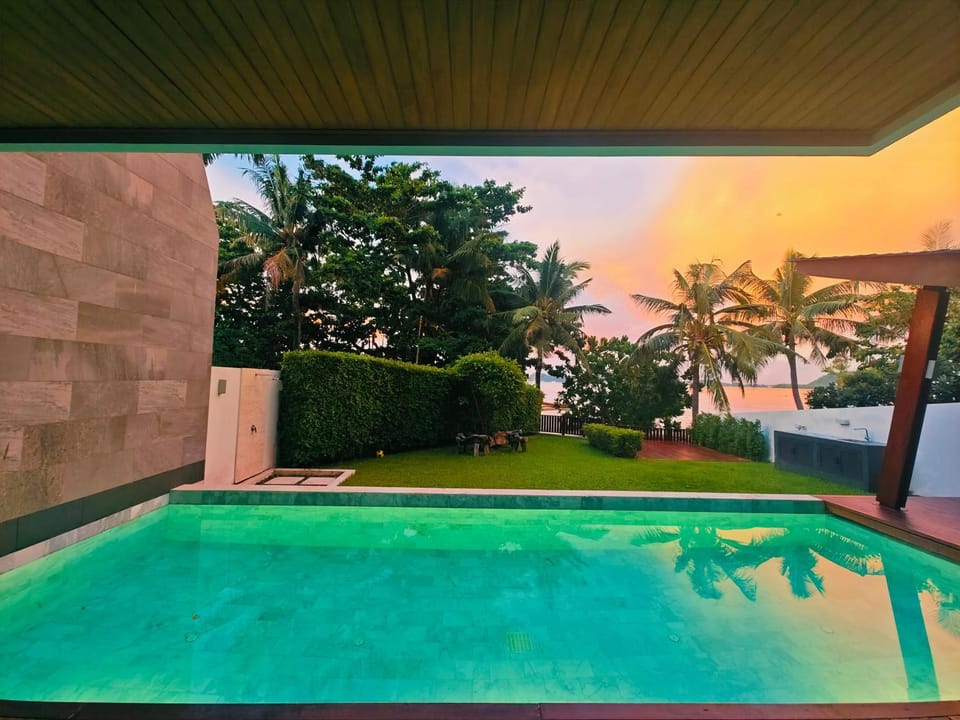 Day, Natural landscape, Garden, Garden view, Pool view, Swimming pool, sunbed