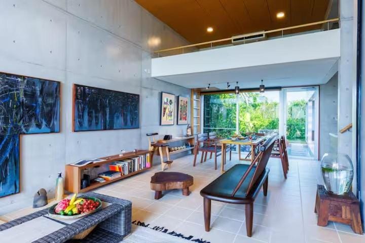屋上ジャグジー付きBBQ可能 美ら海水族館まで4分 Bise Museum villa House in Okinawa Prefecture