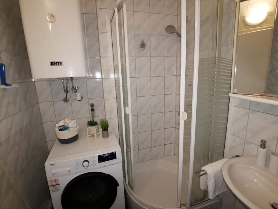Shower, washing machine