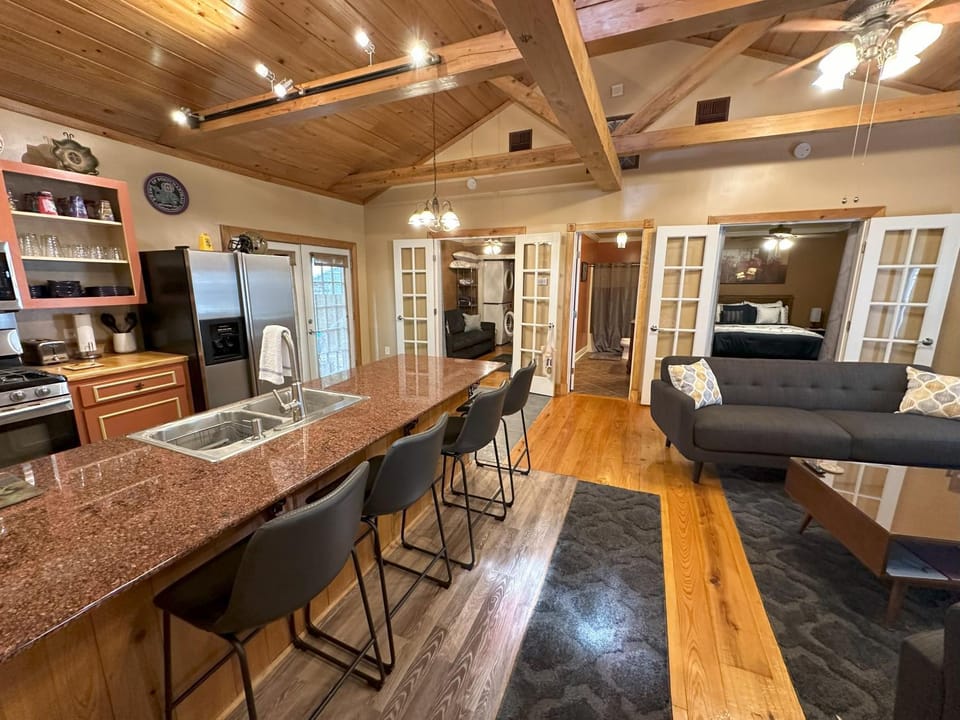 Kitchen or kitchenette, Living room, Dining area