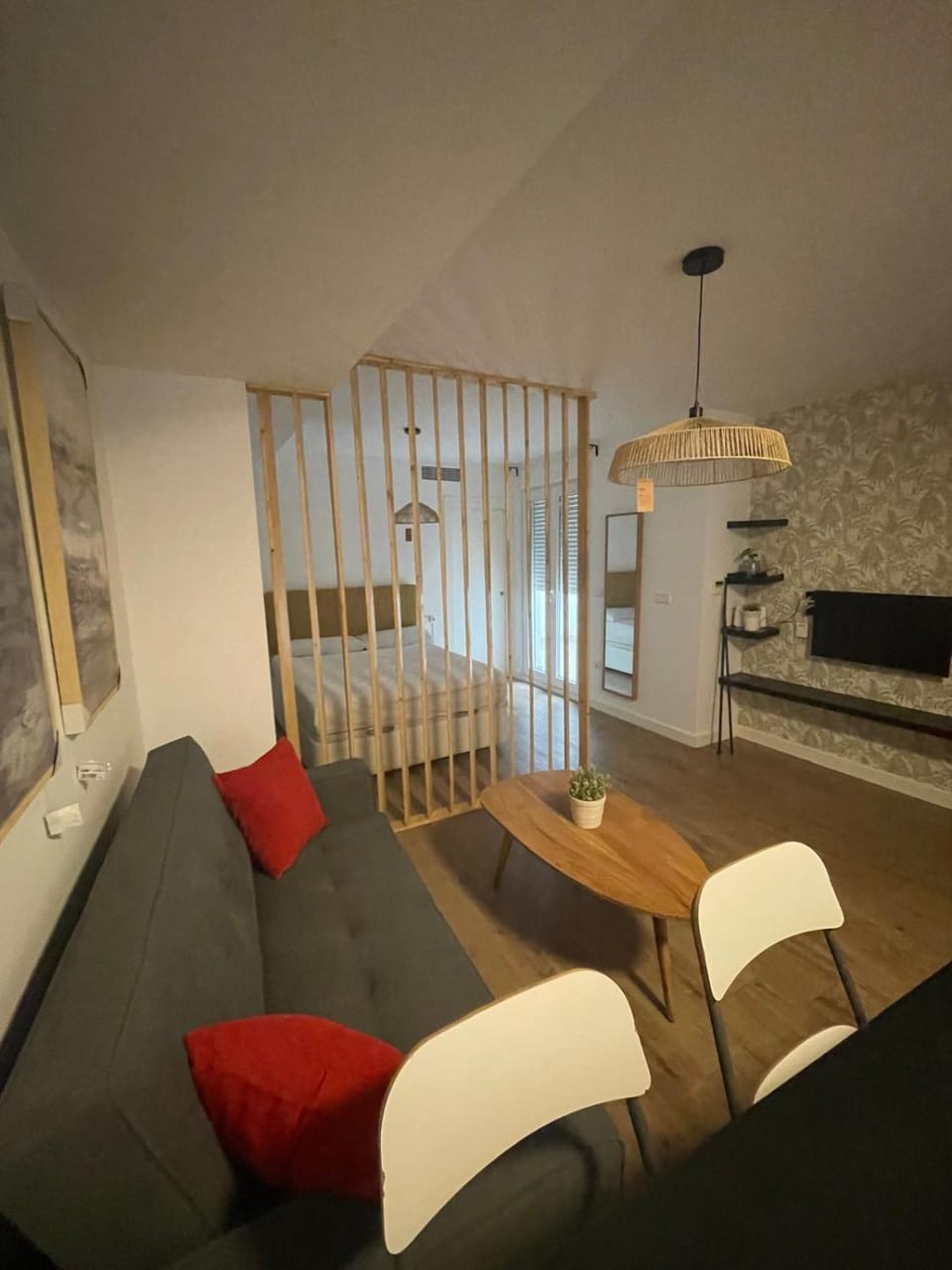 Bed, Kitchen or kitchenette, Living room, Photo of the whole room, Seating area, Dining area, Bedroom
