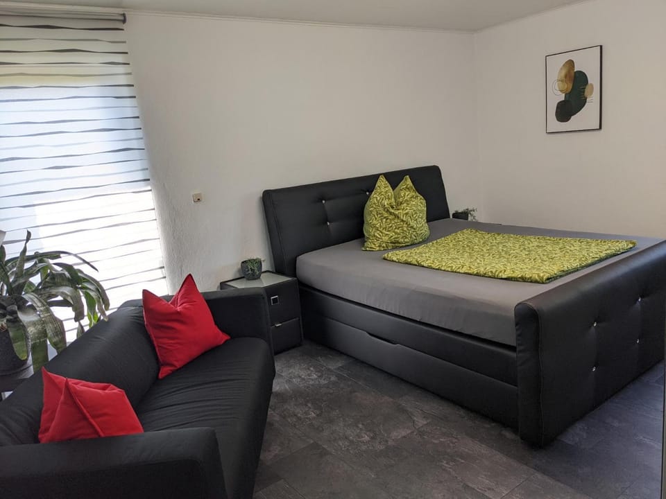 Bed, Seating area, Bedroom, Garden view, Quiet street view, heating, internet, wardrobe