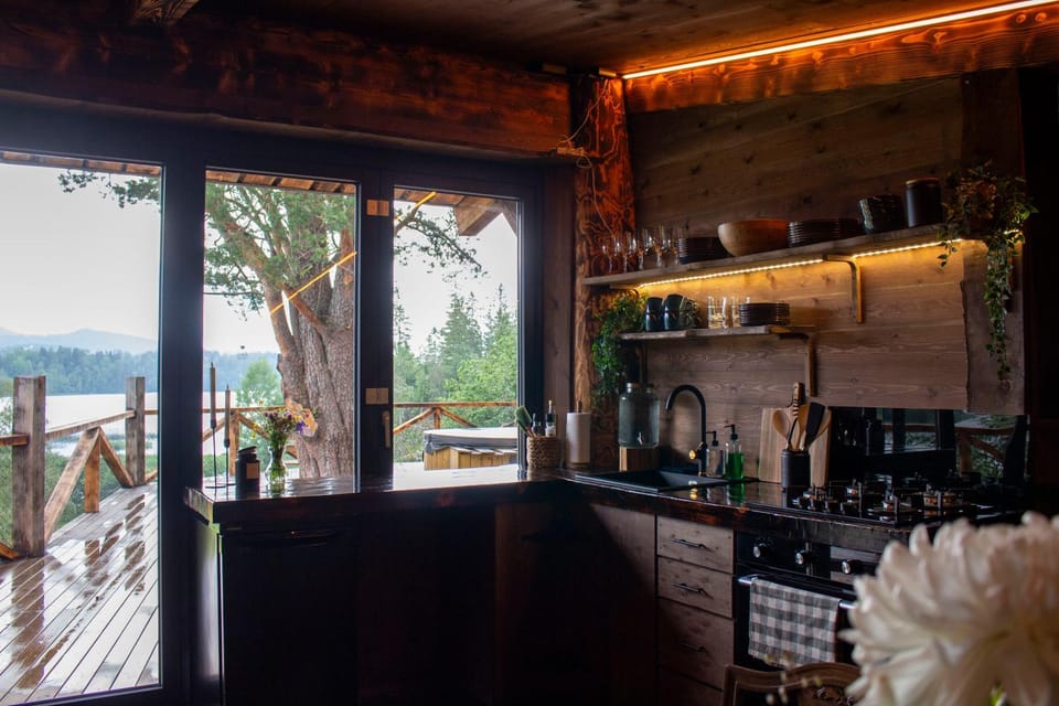 Kitchen or kitchenette, Lake view, kitchen