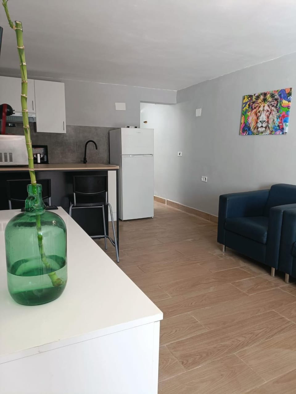 Kitchen or kitchenette, Living room
