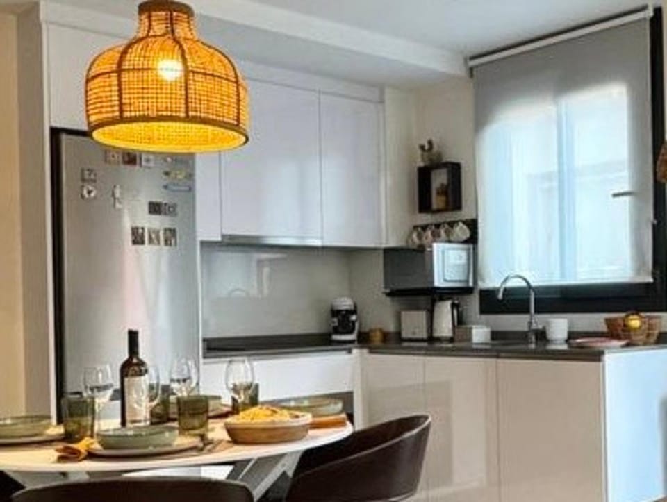 Kitchen or kitchenette, stove, kitchen