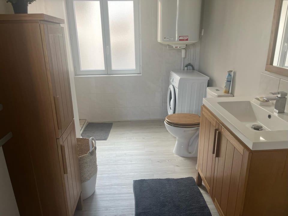 Shower, Toilet, Bathroom, towels, washing machine