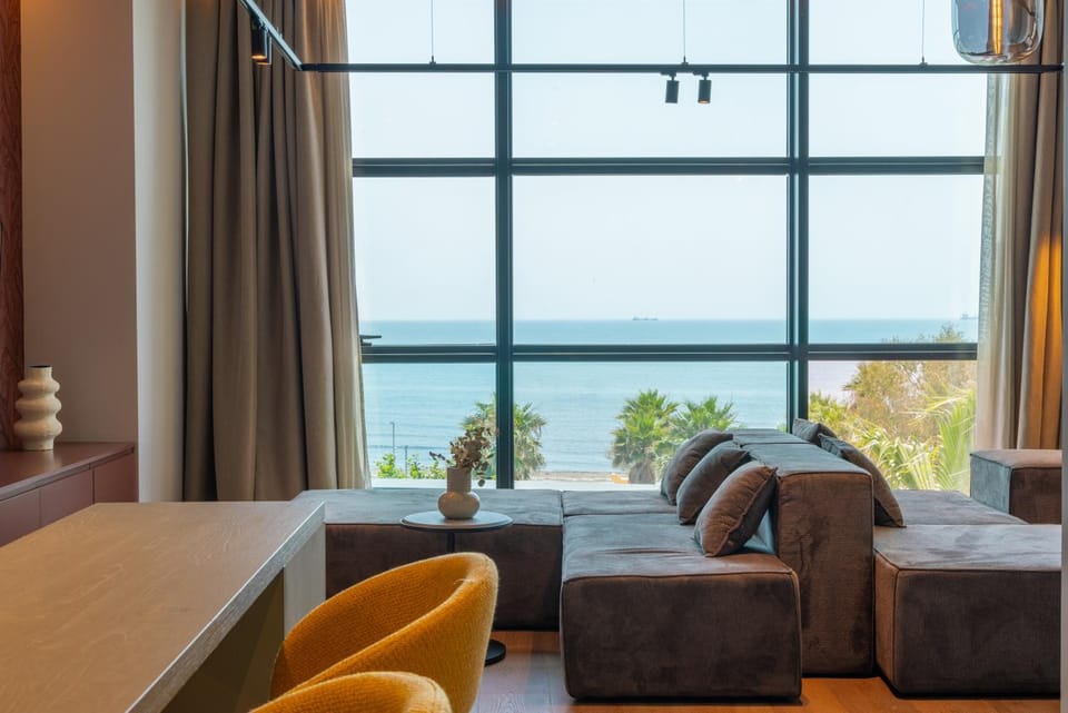 Natural landscape, Living room, Seating area, Sea view
