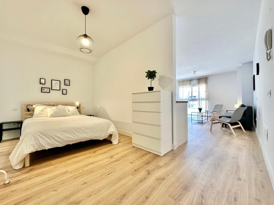 Bed, Living room, Bedroom
