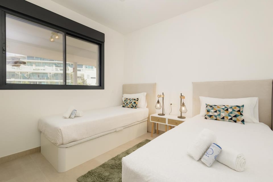 Bed, Photo of the whole room, Bedroom, towels, wardrobe, air conditioner