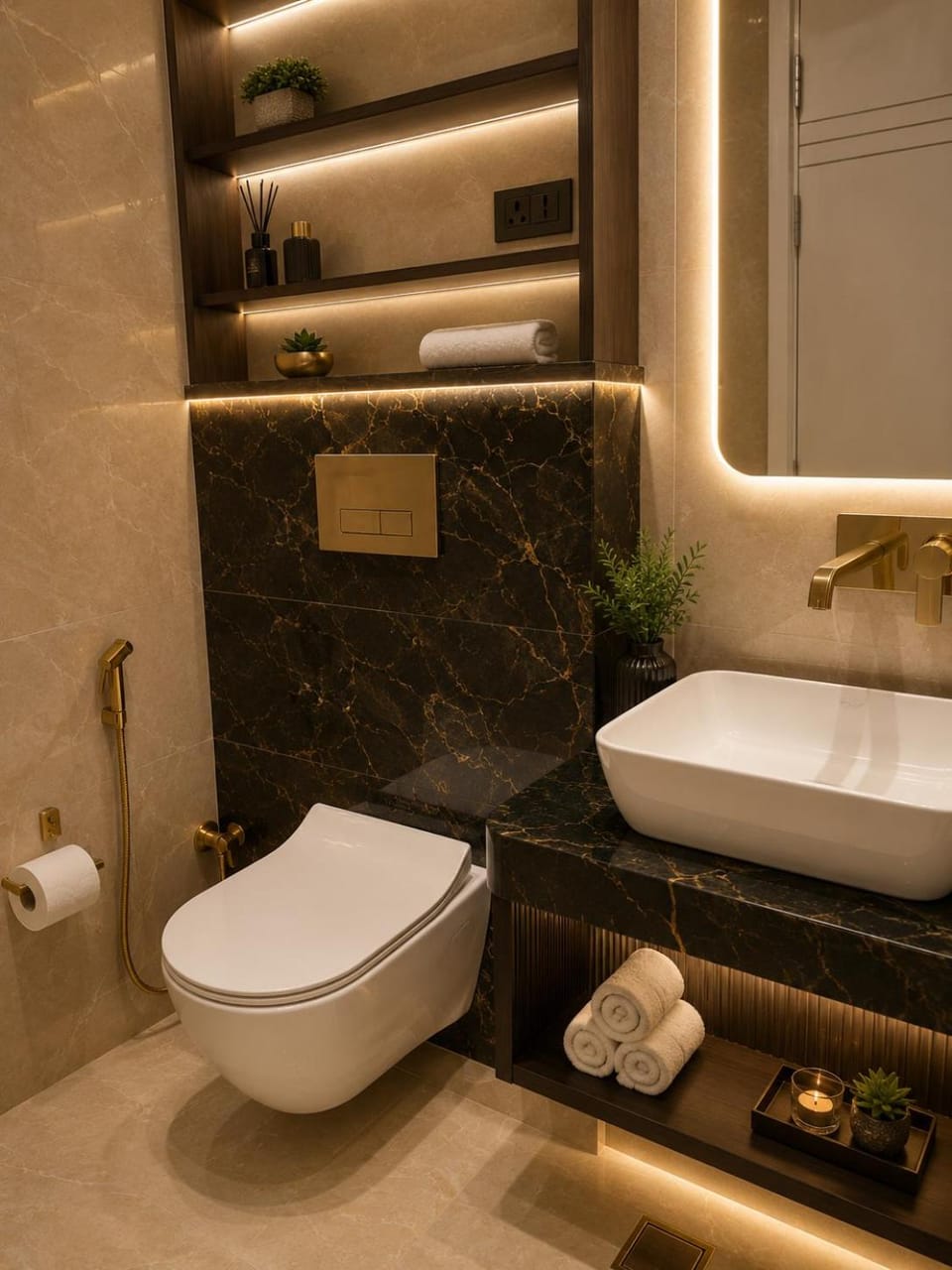 Toilet, Bathroom, bidet, towels