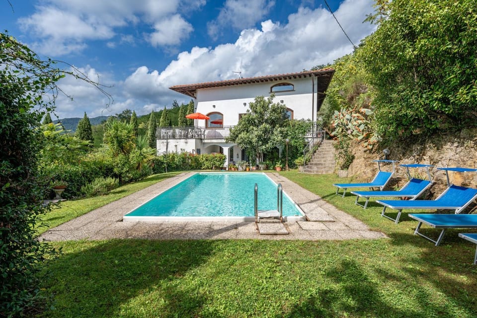 Property building, Living room, Swimming pool