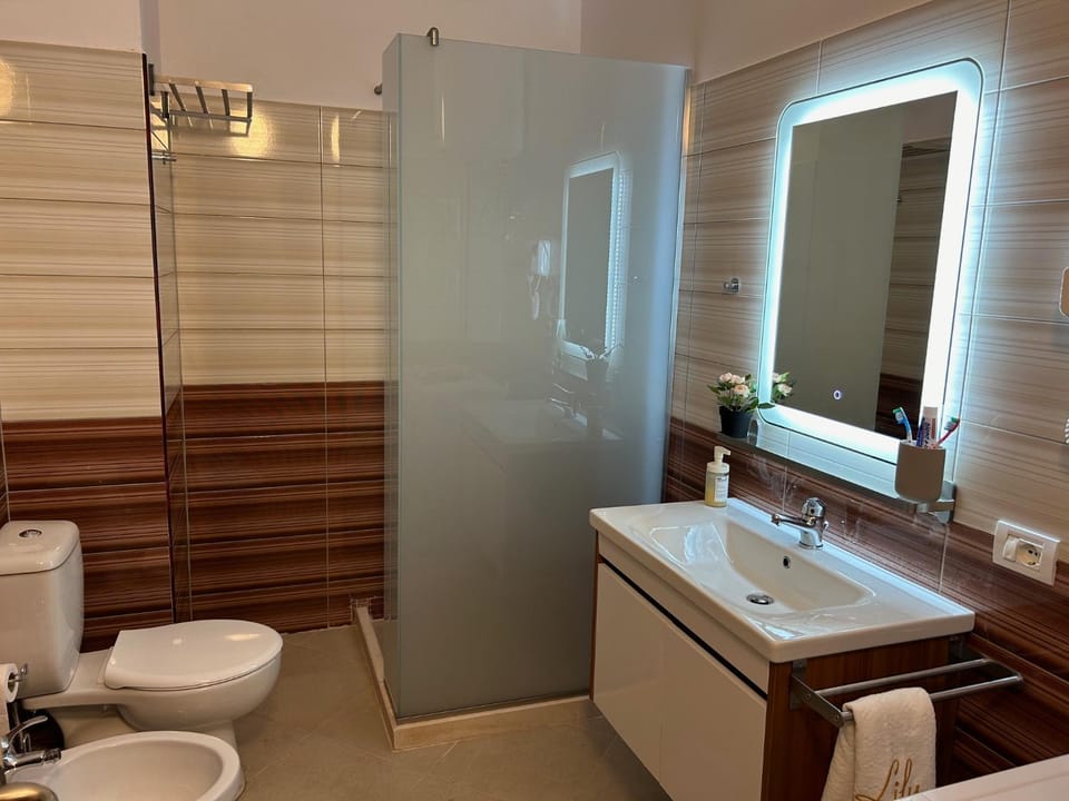Shower, Toilet, Bathroom, towels