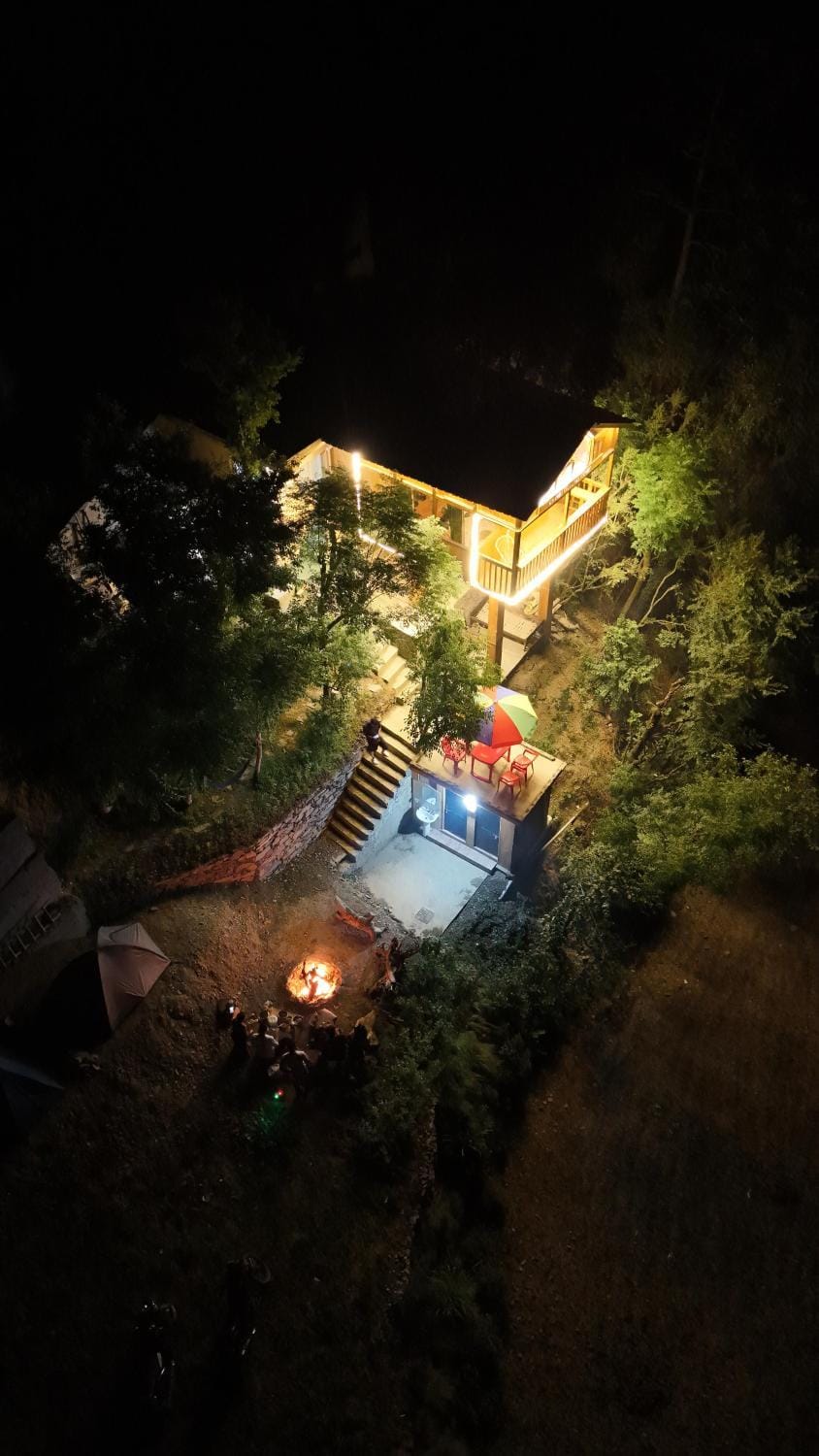 Night, Natural landscape, Garden, Garden view