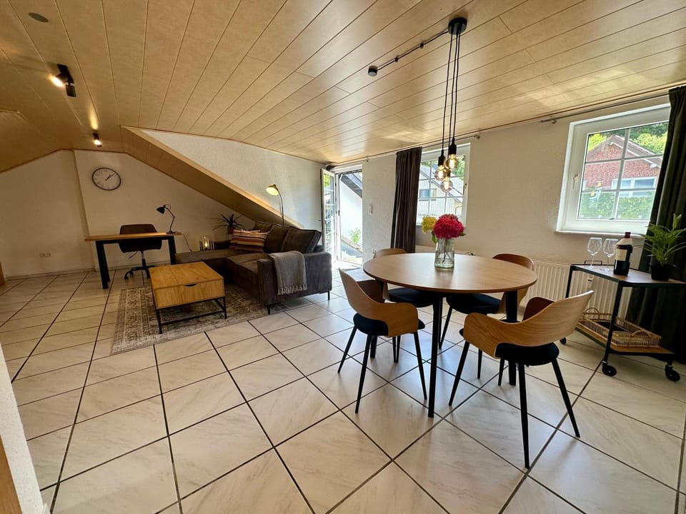 Living room, Seating area, Dining area