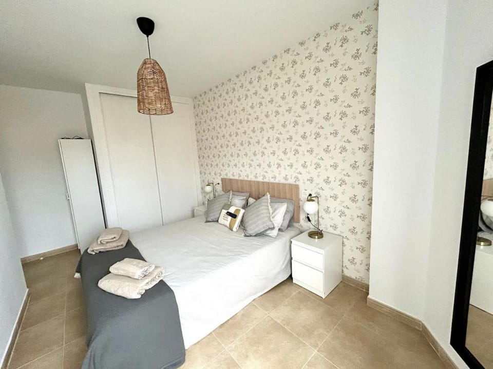 Bed, Living room, Photo of the whole room, Bedroom, towels, wardrobe