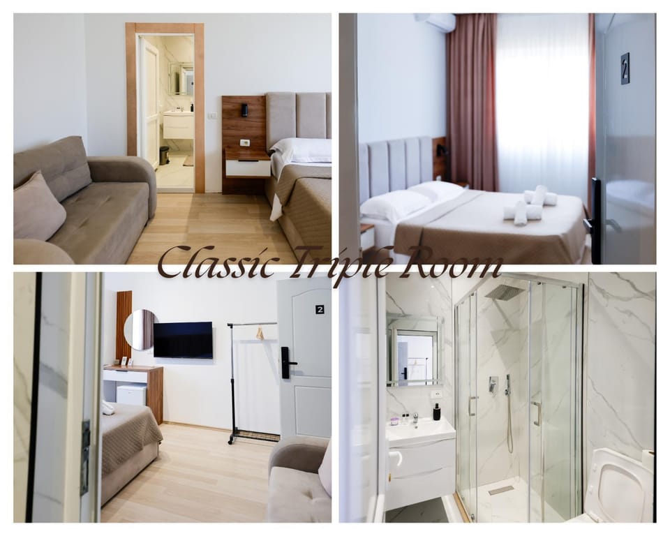Shower, Bed, Bathroom, Photo of the whole room, Bedroom, towels