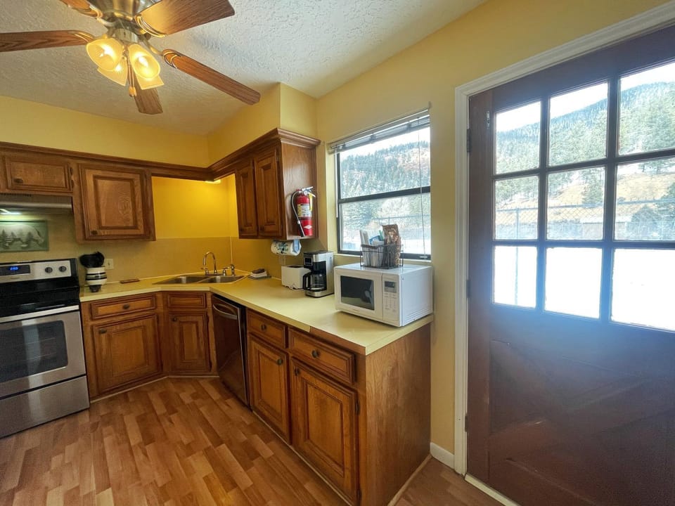 Day, Coffee/tea facilities, Kitchen or kitchenette, Mountain view, microwave, oven