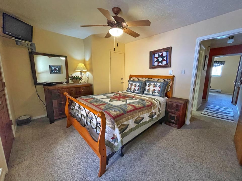Bed, TV and multimedia, Bedroom, furniture, air conditioner