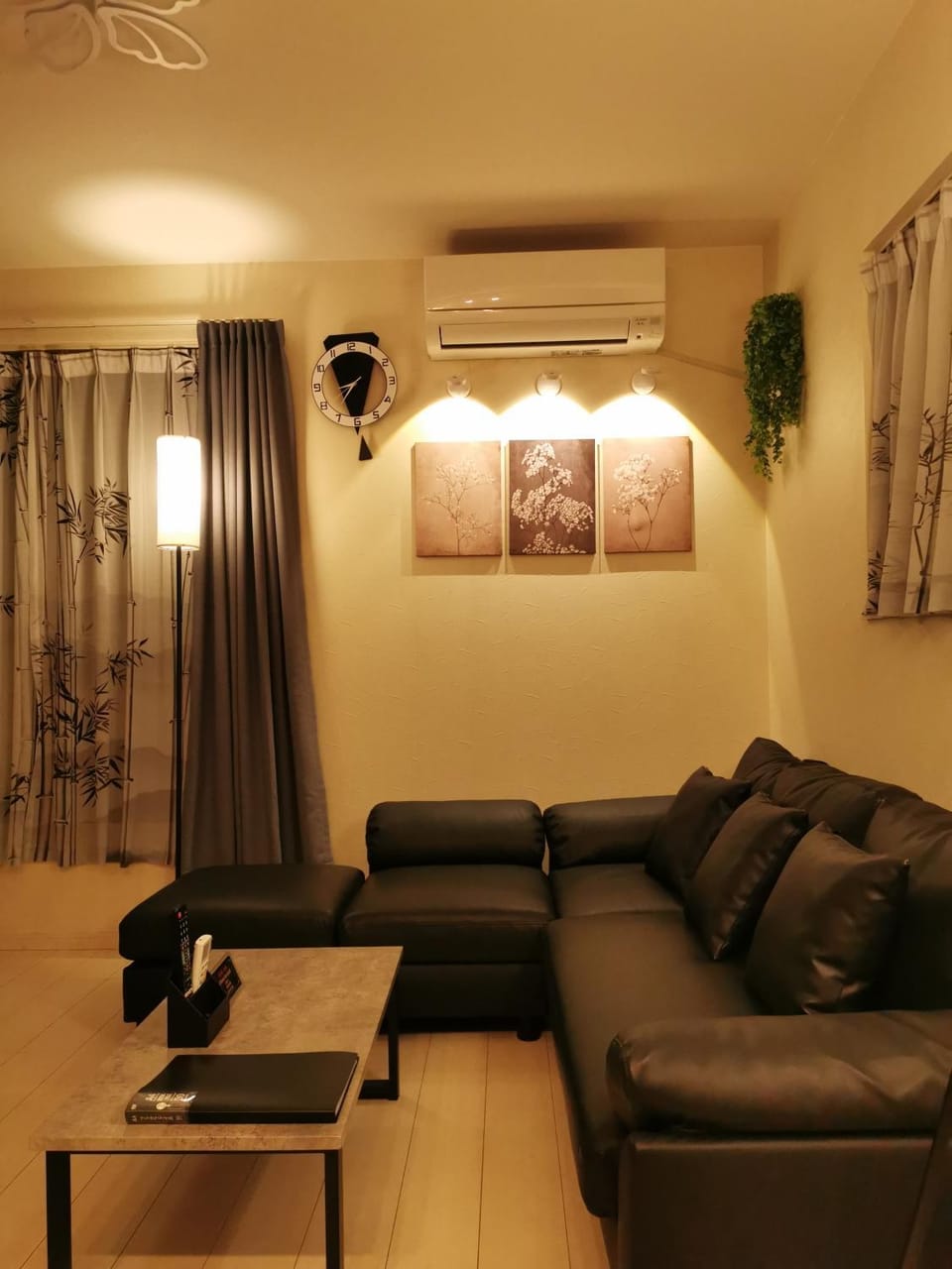 Living room, Seating area, air conditioner