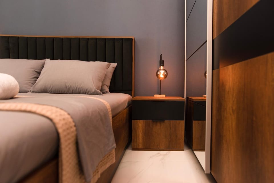 Bed, Photo of the whole room, Bedroom, wardrobe