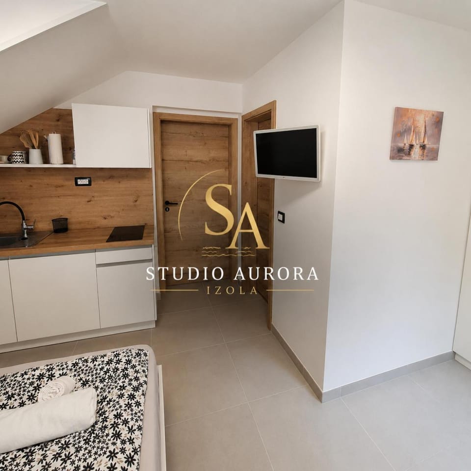 Bed, kitchen