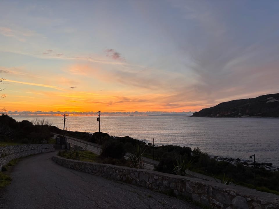 Natural landscape, Sea view, Sunset