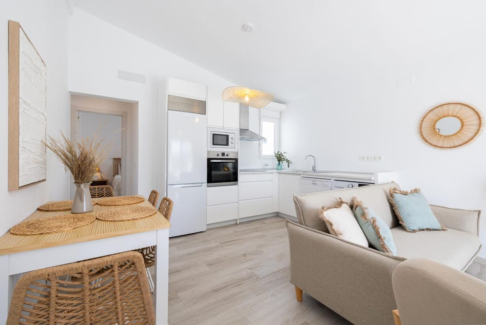 Kitchen or kitchenette, Living room, Dining area