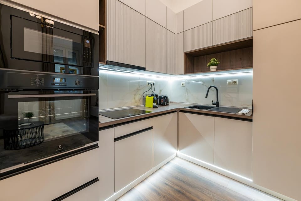 Kitchen or kitchenette, dishwasher