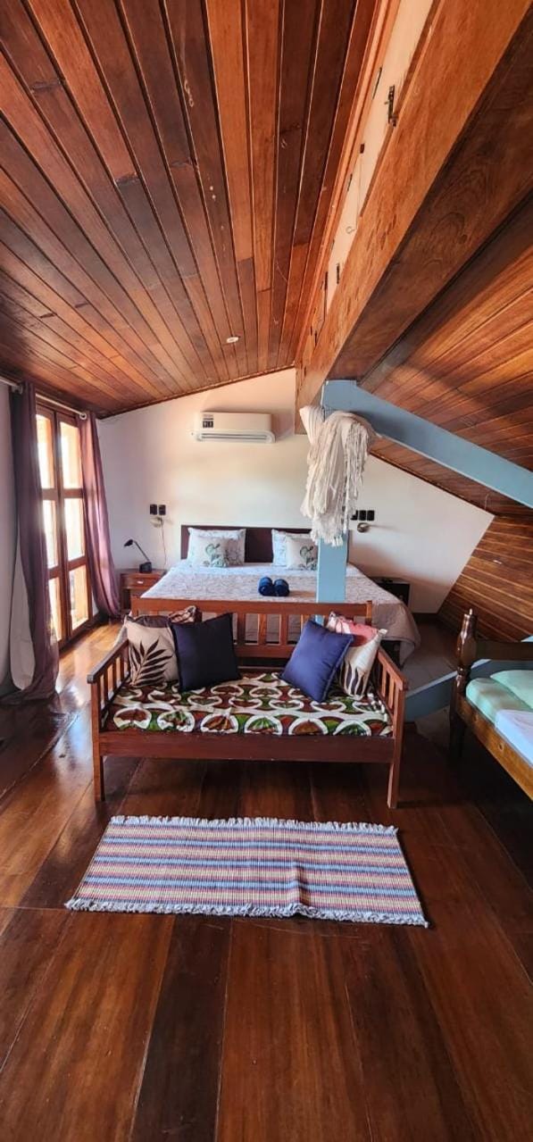 Bed, Bedroom, towels, air conditioner