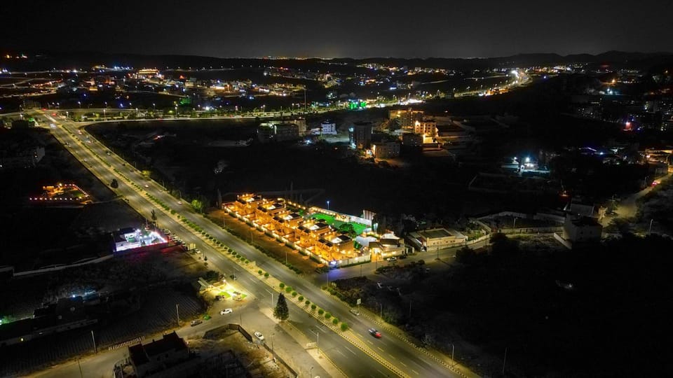 Night, Neighbourhood, Bird's eye view, City view, Street view